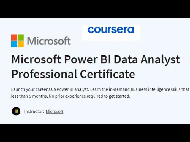 Professional Certification 'Microsoft Power BI Data Analyst' course preview
