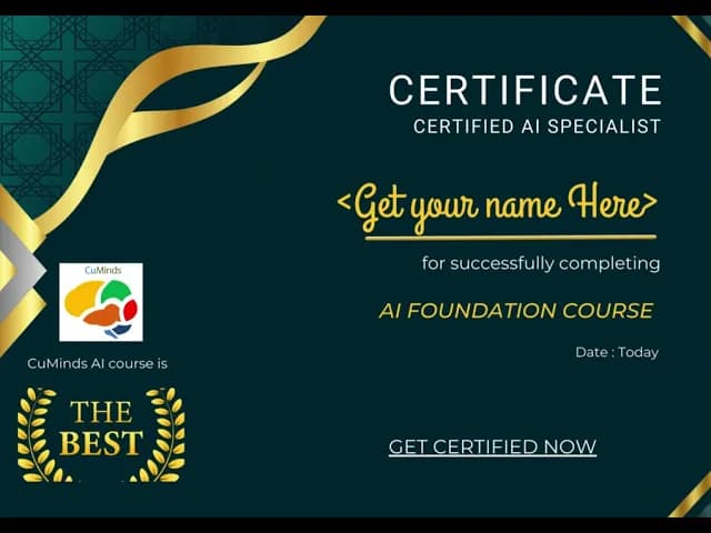 Certified AI Foundation Specialist course preview
